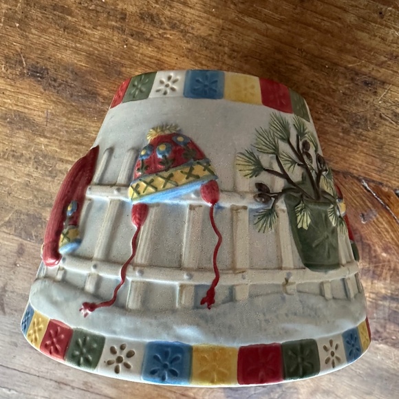 Yankee Candle Large Candle Jar Shade Winter Multi Color Snowy - Picture 1 of 6